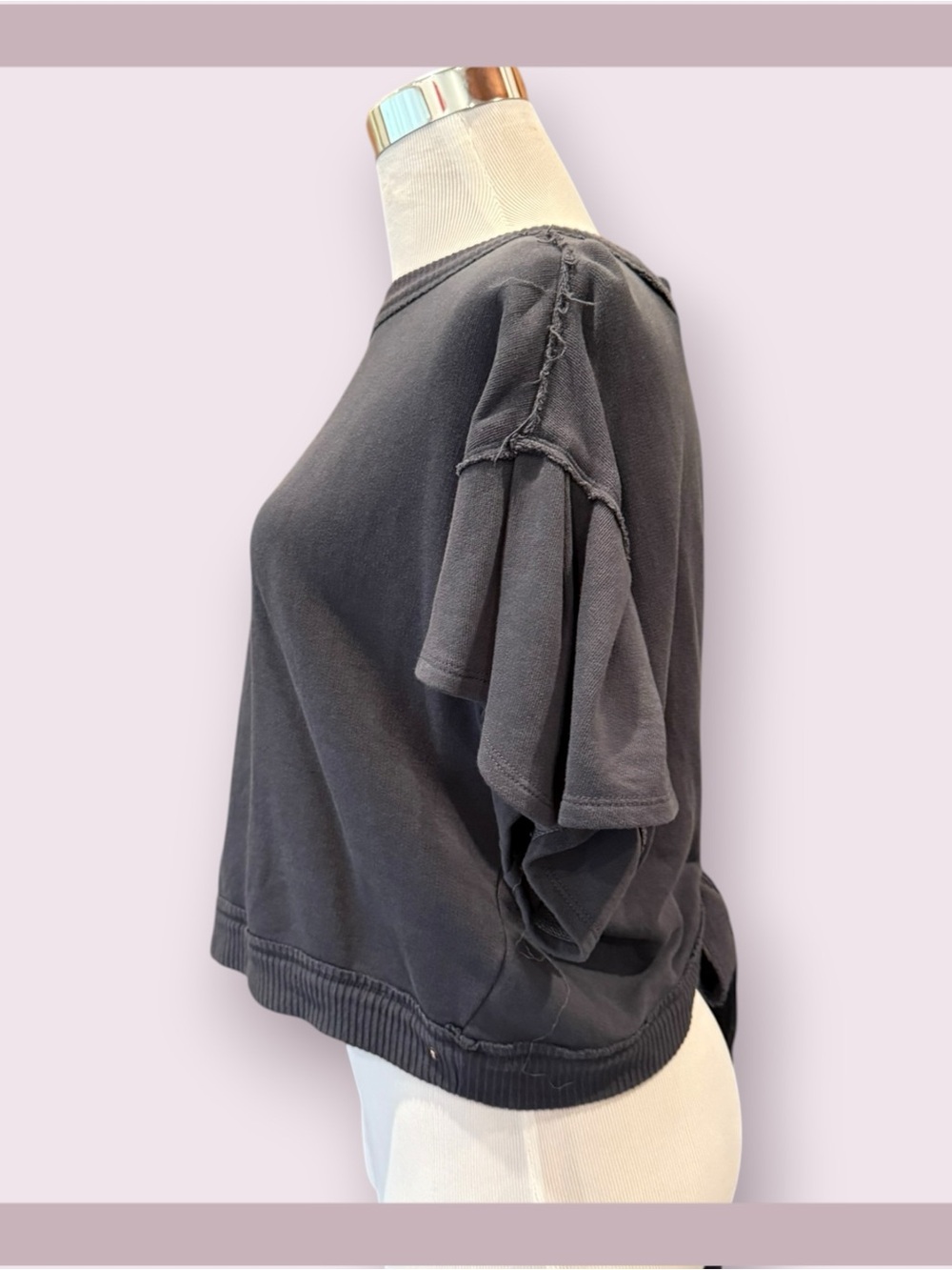 Anthropologie Pilcro Faded Black Cross Back Tee - Picture 4 of 8